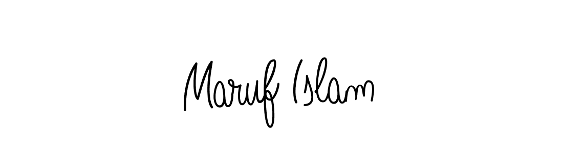 Make a beautiful signature design for name Maruf Islam. With this signature (Angelique-Rose-font-FFP) style, you can create a handwritten signature for free. Maruf Islam signature style 5 images and pictures png