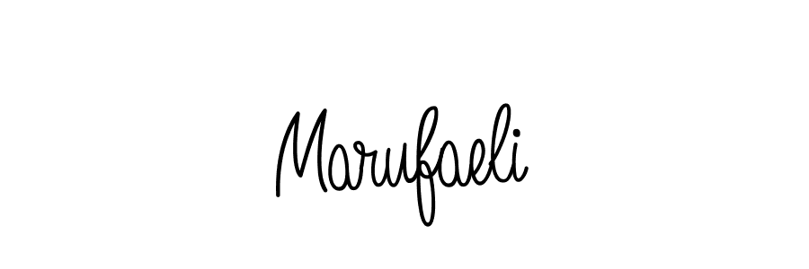Make a beautiful signature design for name Marufaeli. With this signature (Angelique-Rose-font-FFP) style, you can create a handwritten signature for free. Marufaeli signature style 5 images and pictures png