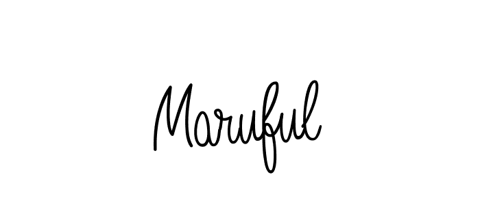 Design your own signature with our free online signature maker. With this signature software, you can create a handwritten (Angelique-Rose-font-FFP) signature for name Maruful. Maruful signature style 5 images and pictures png