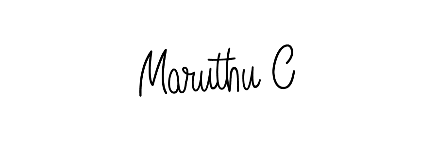 Use a signature maker to create a handwritten signature online. With this signature software, you can design (Angelique-Rose-font-FFP) your own signature for name Maruthu C. Maruthu C signature style 5 images and pictures png
