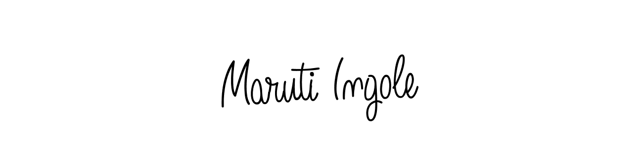 How to make Maruti Ingole name signature. Use Angelique-Rose-font-FFP style for creating short signs online. This is the latest handwritten sign. Maruti Ingole signature style 5 images and pictures png