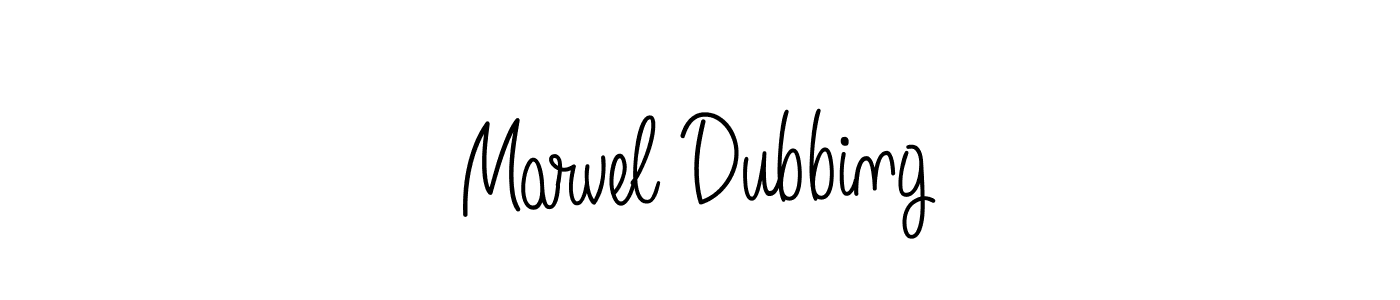 Make a beautiful signature design for name Marvel Dubbing. With this signature (Angelique-Rose-font-FFP) style, you can create a handwritten signature for free. Marvel Dubbing signature style 5 images and pictures png