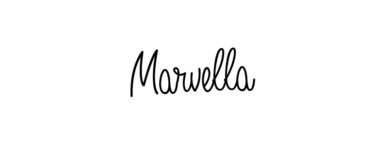 Make a beautiful signature design for name Marvella. With this signature (Angelique-Rose-font-FFP) style, you can create a handwritten signature for free. Marvella signature style 5 images and pictures png