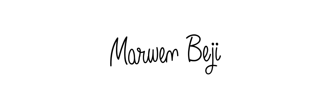How to Draw Marwen Beji signature style? Angelique-Rose-font-FFP is a latest design signature styles for name Marwen Beji. Marwen Beji signature style 5 images and pictures png