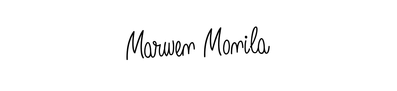 Angelique-Rose-font-FFP is a professional signature style that is perfect for those who want to add a touch of class to their signature. It is also a great choice for those who want to make their signature more unique. Get Marwen Monila name to fancy signature for free. Marwen Monila signature style 5 images and pictures png