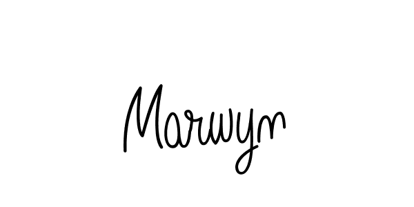 How to make Marwyn name signature. Use Angelique-Rose-font-FFP style for creating short signs online. This is the latest handwritten sign. Marwyn signature style 5 images and pictures png