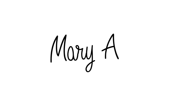 Mary A stylish signature style. Best Handwritten Sign (Angelique-Rose-font-FFP) for my name. Handwritten Signature Collection Ideas for my name Mary A. Mary A signature style 5 images and pictures png