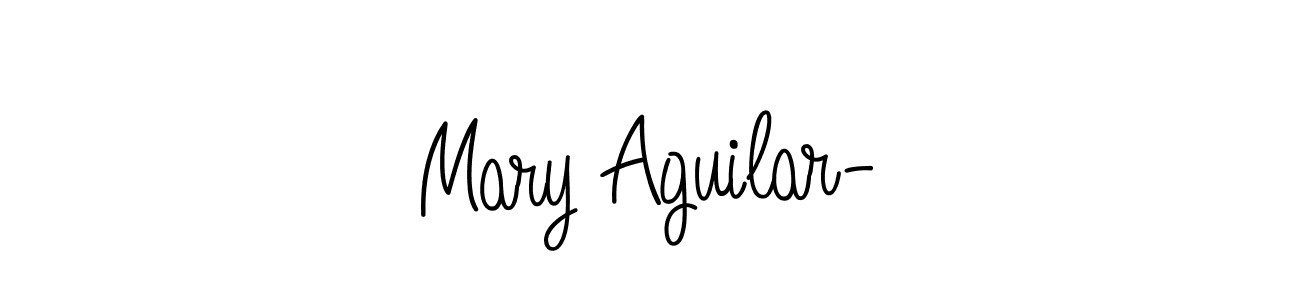 Use a signature maker to create a handwritten signature online. With this signature software, you can design (Angelique-Rose-font-FFP) your own signature for name Mary Aguilar-. Mary Aguilar- signature style 5 images and pictures png