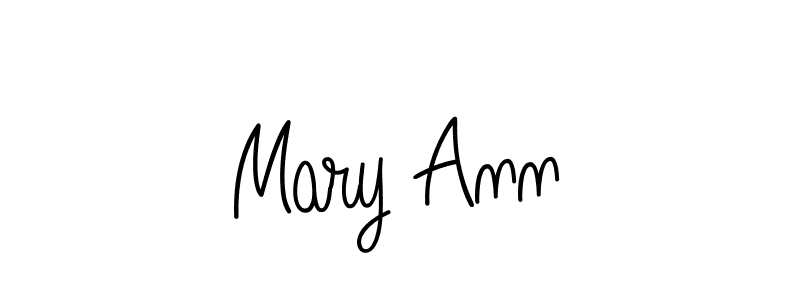 How to make Mary Ann name signature. Use Angelique-Rose-font-FFP style for creating short signs online. This is the latest handwritten sign. Mary Ann signature style 5 images and pictures png