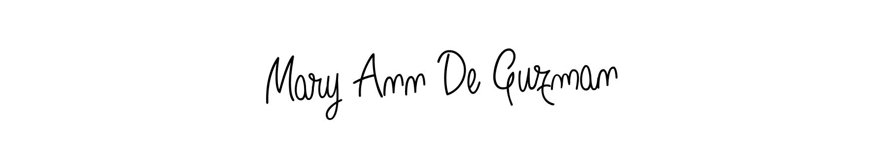 Angelique-Rose-font-FFP is a professional signature style that is perfect for those who want to add a touch of class to their signature. It is also a great choice for those who want to make their signature more unique. Get Mary Ann De Guzman name to fancy signature for free. Mary Ann De Guzman signature style 5 images and pictures png