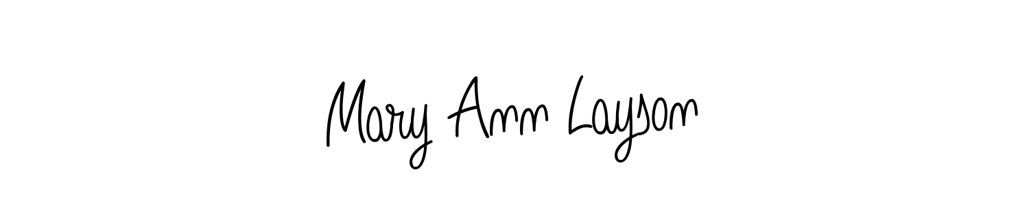 Use a signature maker to create a handwritten signature online. With this signature software, you can design (Angelique-Rose-font-FFP) your own signature for name Mary Ann Layson. Mary Ann Layson signature style 5 images and pictures png