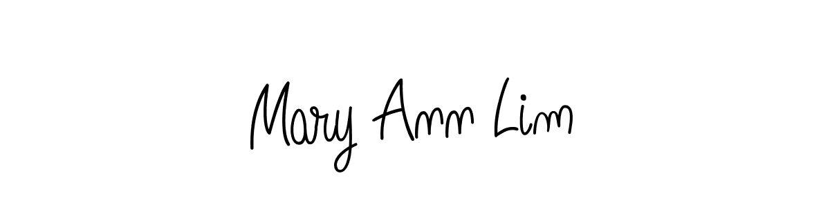 You should practise on your own different ways (Angelique-Rose-font-FFP) to write your name (Mary Ann Lim) in signature. don't let someone else do it for you. Mary Ann Lim signature style 5 images and pictures png