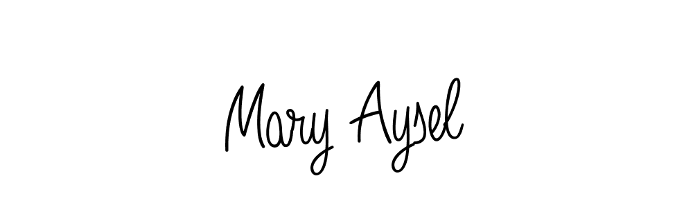 Make a beautiful signature design for name Mary Aysel. With this signature (Angelique-Rose-font-FFP) style, you can create a handwritten signature for free. Mary Aysel signature style 5 images and pictures png