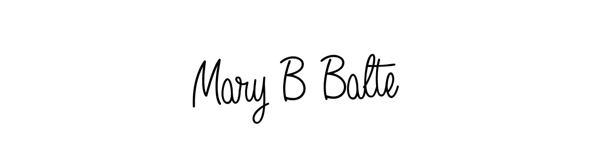 Make a beautiful signature design for name Mary B Balte. Use this online signature maker to create a handwritten signature for free. Mary B Balte signature style 5 images and pictures png
