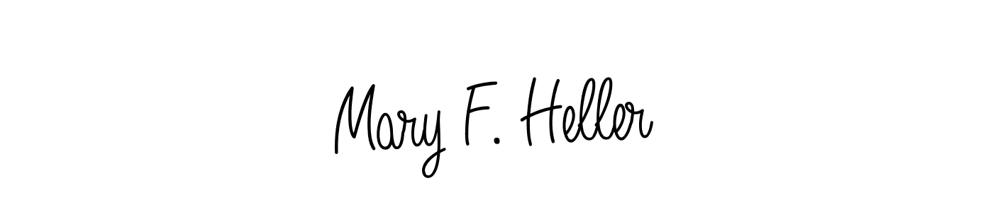 How to make Mary F. Heller name signature. Use Angelique-Rose-font-FFP style for creating short signs online. This is the latest handwritten sign. Mary F. Heller signature style 5 images and pictures png