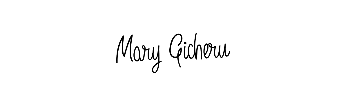 The best way (Angelique-Rose-font-FFP) to make a short signature is to pick only two or three words in your name. The name Mary Gicheru include a total of six letters. For converting this name. Mary Gicheru signature style 5 images and pictures png