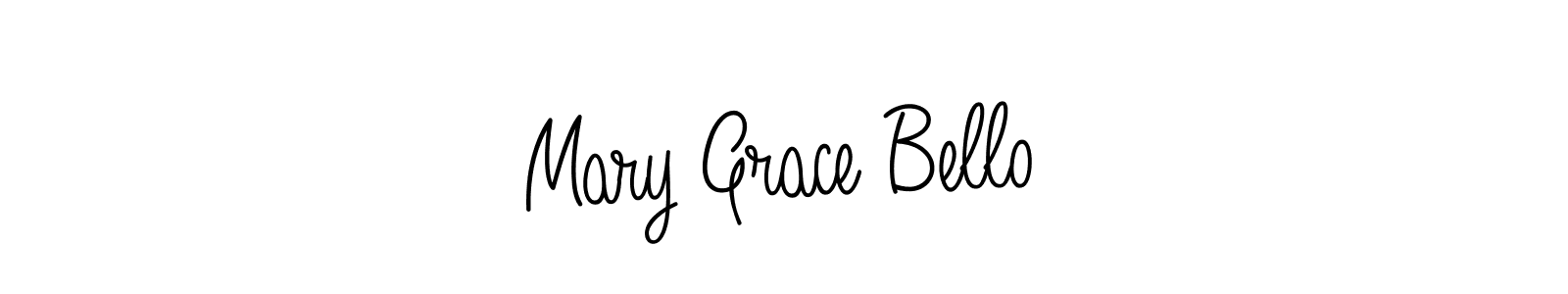 Make a beautiful signature design for name Mary Grace Bello. With this signature (Angelique-Rose-font-FFP) style, you can create a handwritten signature for free. Mary Grace Bello signature style 5 images and pictures png