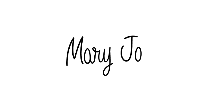 Mary Jo stylish signature style. Best Handwritten Sign (Angelique-Rose-font-FFP) for my name. Handwritten Signature Collection Ideas for my name Mary Jo. Mary Jo signature style 5 images and pictures png