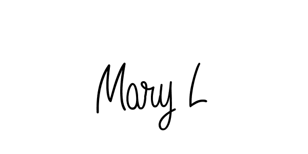 Make a beautiful signature design for name Mary L. With this signature (Angelique-Rose-font-FFP) style, you can create a handwritten signature for free. Mary L signature style 5 images and pictures png
