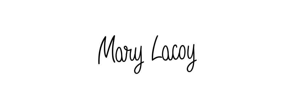 Use a signature maker to create a handwritten signature online. With this signature software, you can design (Angelique-Rose-font-FFP) your own signature for name Mary Lacoy. Mary Lacoy signature style 5 images and pictures png