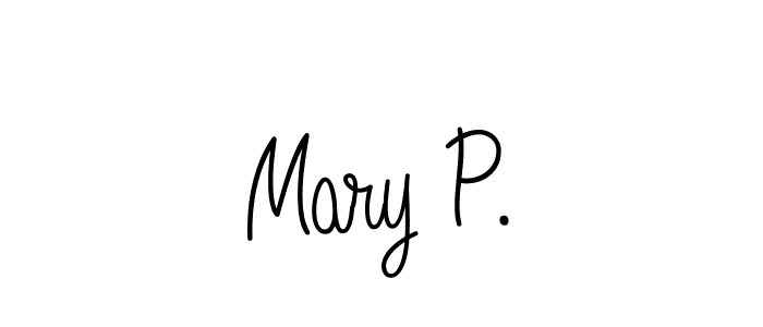 How to make Mary P. name signature. Use Angelique-Rose-font-FFP style for creating short signs online. This is the latest handwritten sign. Mary P. signature style 5 images and pictures png