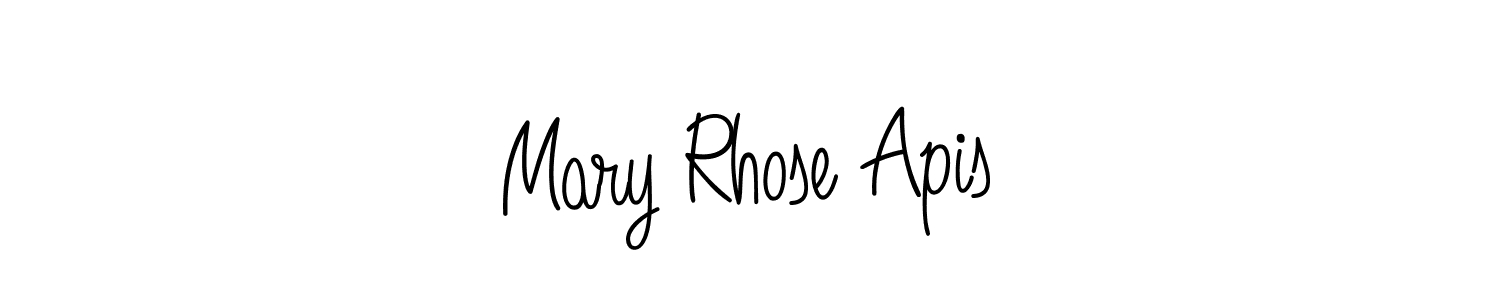 Make a beautiful signature design for name Mary Rhose Apis. With this signature (Angelique-Rose-font-FFP) style, you can create a handwritten signature for free. Mary Rhose Apis signature style 5 images and pictures png