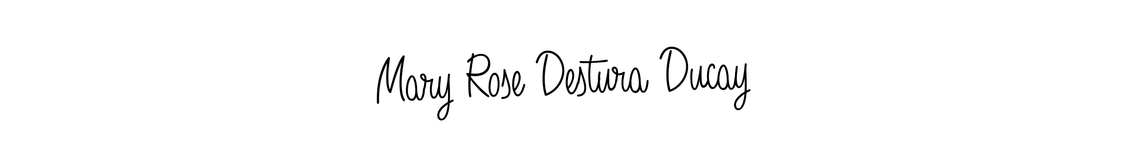 How to make Mary Rose Destura Ducay name signature. Use Angelique-Rose-font-FFP style for creating short signs online. This is the latest handwritten sign. Mary Rose Destura Ducay signature style 5 images and pictures png