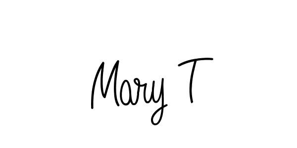 The best way (Angelique-Rose-font-FFP) to make a short signature is to pick only two or three words in your name. The name Mary T include a total of six letters. For converting this name. Mary T signature style 5 images and pictures png