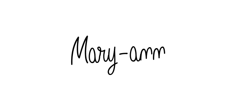 The best way (Angelique-Rose-font-FFP) to make a short signature is to pick only two or three words in your name. The name Mary-ann include a total of six letters. For converting this name. Mary-ann signature style 5 images and pictures png
