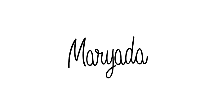 Maryada stylish signature style. Best Handwritten Sign (Angelique-Rose-font-FFP) for my name. Handwritten Signature Collection Ideas for my name Maryada. Maryada signature style 5 images and pictures png