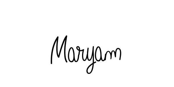 Make a beautiful signature design for name Maryam. With this signature (Angelique-Rose-font-FFP) style, you can create a handwritten signature for free. Maryam signature style 5 images and pictures png