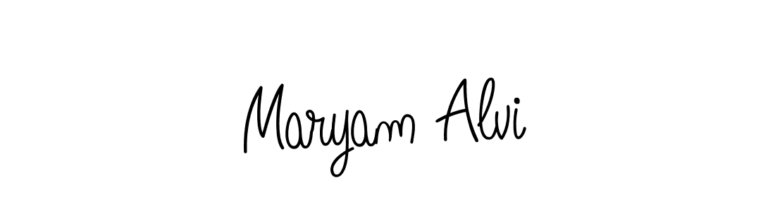 How to make Maryam Alvi name signature. Use Angelique-Rose-font-FFP style for creating short signs online. This is the latest handwritten sign. Maryam Alvi signature style 5 images and pictures png