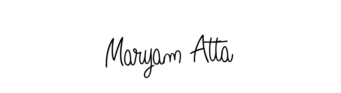 Make a beautiful signature design for name Maryam Atta. With this signature (Angelique-Rose-font-FFP) style, you can create a handwritten signature for free. Maryam Atta signature style 5 images and pictures png