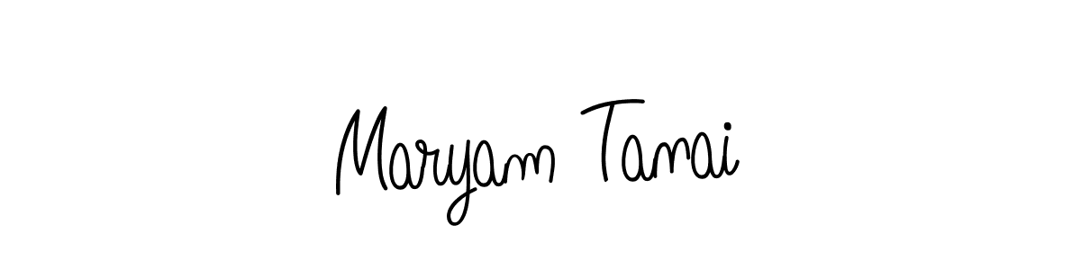 Maryam Tanai stylish signature style. Best Handwritten Sign (Angelique-Rose-font-FFP) for my name. Handwritten Signature Collection Ideas for my name Maryam Tanai. Maryam Tanai signature style 5 images and pictures png