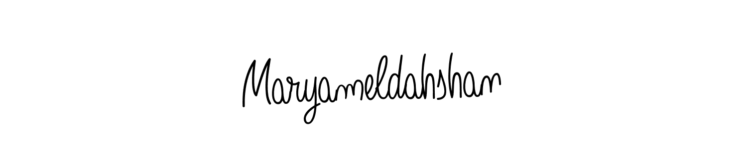 Also You can easily find your signature by using the search form. We will create Maryameldahshan name handwritten signature images for you free of cost using Angelique-Rose-font-FFP sign style. Maryameldahshan signature style 5 images and pictures png