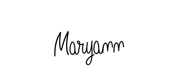 Maryann stylish signature style. Best Handwritten Sign (Angelique-Rose-font-FFP) for my name. Handwritten Signature Collection Ideas for my name Maryann. Maryann signature style 5 images and pictures png