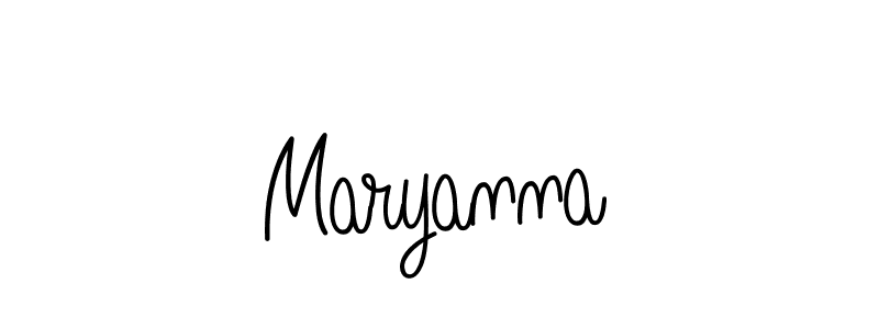 You should practise on your own different ways (Angelique-Rose-font-FFP) to write your name (Maryanna) in signature. don't let someone else do it for you. Maryanna signature style 5 images and pictures png