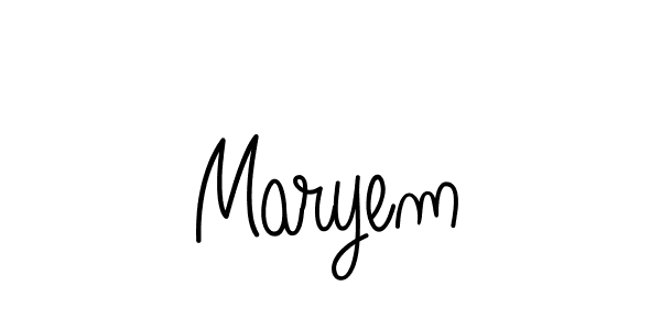 Maryem stylish signature style. Best Handwritten Sign (Angelique-Rose-font-FFP) for my name. Handwritten Signature Collection Ideas for my name Maryem. Maryem signature style 5 images and pictures png