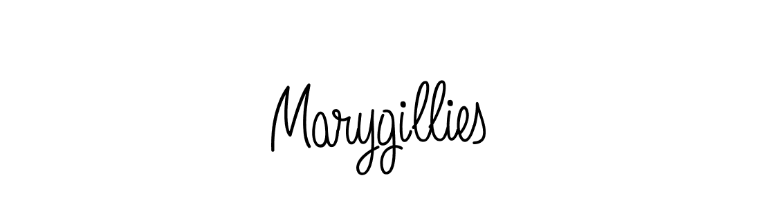 Design your own signature with our free online signature maker. With this signature software, you can create a handwritten (Angelique-Rose-font-FFP) signature for name Marygillies. Marygillies signature style 5 images and pictures png