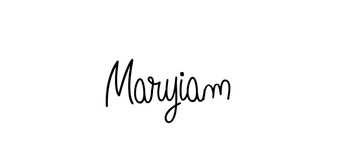 Make a beautiful signature design for name Maryiam. With this signature (Angelique-Rose-font-FFP) style, you can create a handwritten signature for free. Maryiam signature style 5 images and pictures png