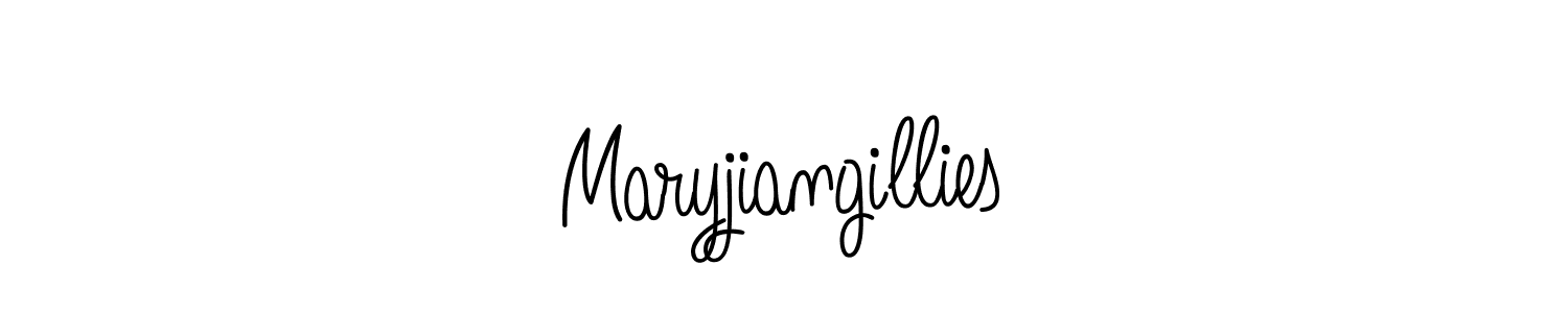 How to make Maryjiangillies name signature. Use Angelique-Rose-font-FFP style for creating short signs online. This is the latest handwritten sign. Maryjiangillies signature style 5 images and pictures png