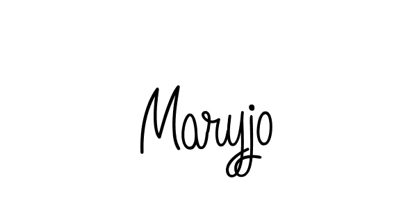 You should practise on your own different ways (Angelique-Rose-font-FFP) to write your name (Maryjo) in signature. don't let someone else do it for you. Maryjo signature style 5 images and pictures png