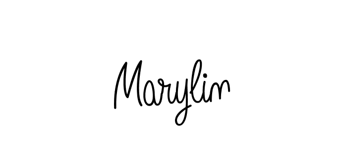 Make a beautiful signature design for name Marylin. With this signature (Angelique-Rose-font-FFP) style, you can create a handwritten signature for free. Marylin signature style 5 images and pictures png