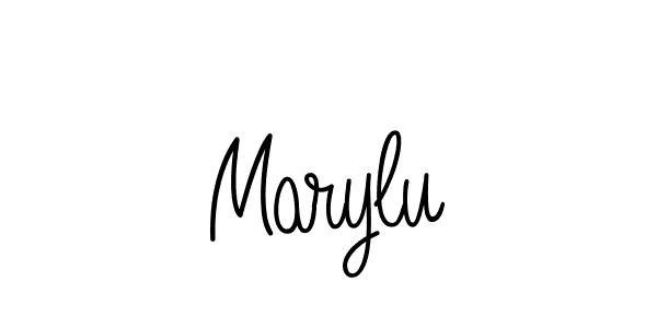 Marylu stylish signature style. Best Handwritten Sign (Angelique-Rose-font-FFP) for my name. Handwritten Signature Collection Ideas for my name Marylu. Marylu signature style 5 images and pictures png