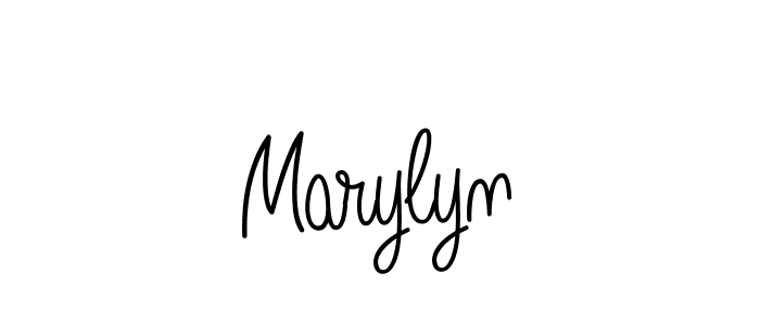 You should practise on your own different ways (Angelique-Rose-font-FFP) to write your name (Marylyn) in signature. don't let someone else do it for you. Marylyn signature style 5 images and pictures png