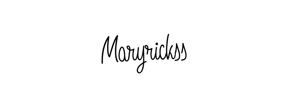 Maryrickss stylish signature style. Best Handwritten Sign (Angelique-Rose-font-FFP) for my name. Handwritten Signature Collection Ideas for my name Maryrickss. Maryrickss signature style 5 images and pictures png