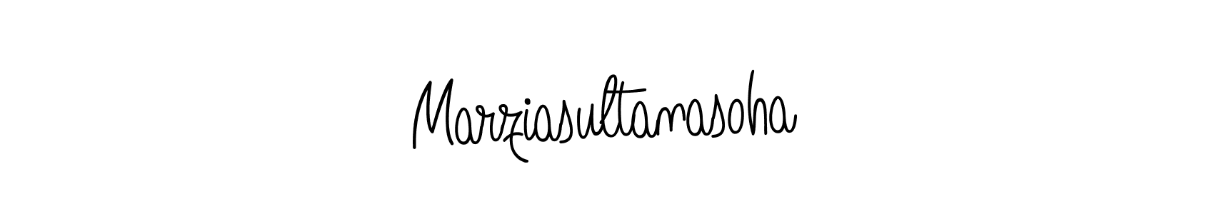 Create a beautiful signature design for name Marziasultanasoha. With this signature (Angelique-Rose-font-FFP) fonts, you can make a handwritten signature for free. Marziasultanasoha signature style 5 images and pictures png