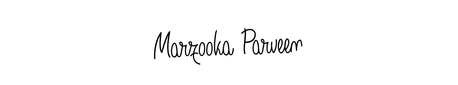 Marzooka Parveen stylish signature style. Best Handwritten Sign (Angelique-Rose-font-FFP) for my name. Handwritten Signature Collection Ideas for my name Marzooka Parveen. Marzooka Parveen signature style 5 images and pictures png