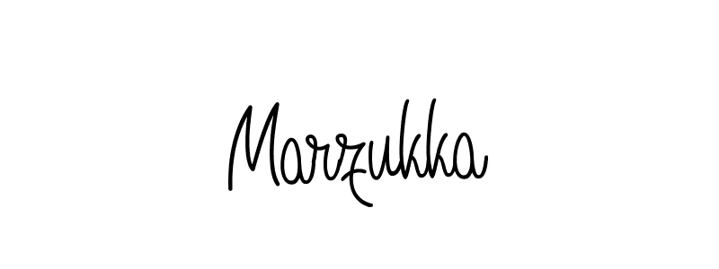 Use a signature maker to create a handwritten signature online. With this signature software, you can design (Angelique-Rose-font-FFP) your own signature for name Marzukka. Marzukka signature style 5 images and pictures png