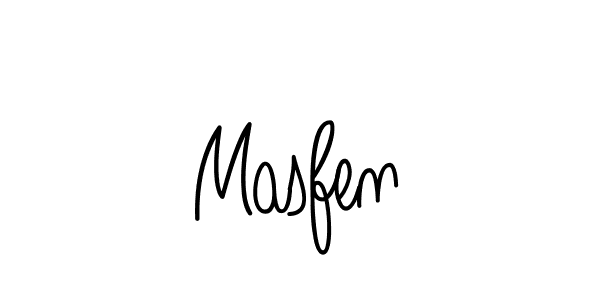 You should practise on your own different ways (Angelique-Rose-font-FFP) to write your name (Masfen) in signature. don't let someone else do it for you. Masfen signature style 5 images and pictures png